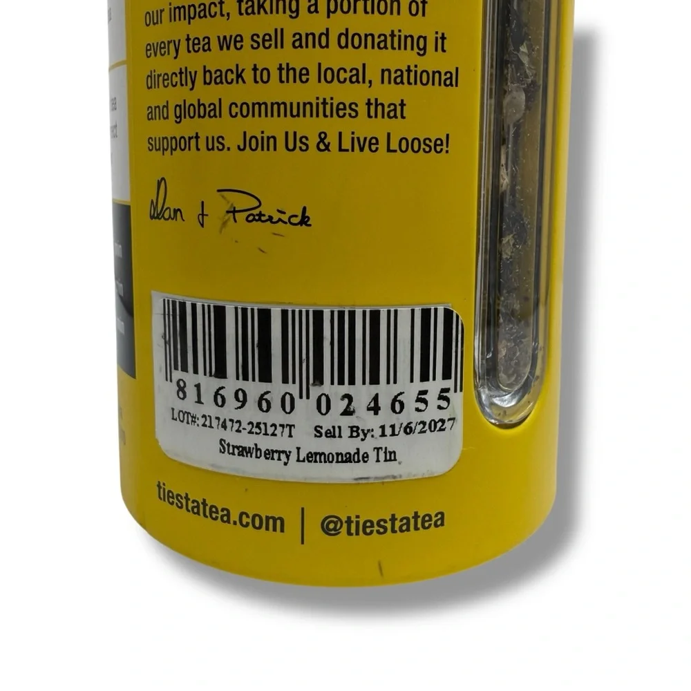 Tiesta Tea Strawberry Lemonade Loose Leaf IMMUNITY Non Caffeinated Hot/Cold 4 Oz